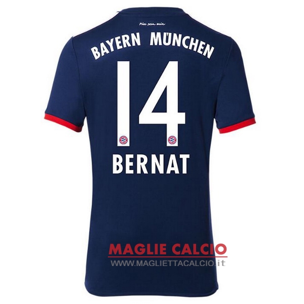 nuova maglietta bayern munich 2017-2018 bernat 14 seconda
